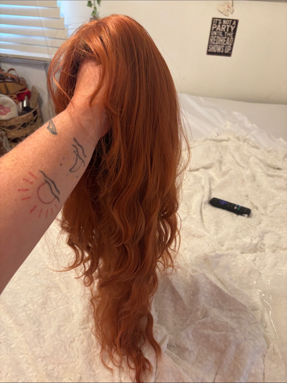 Red Copper Long Wavy Women’s Hairpiece - Unbranded
